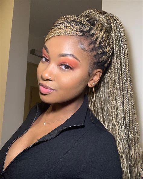 box braids with metal|cute styles with box braids.